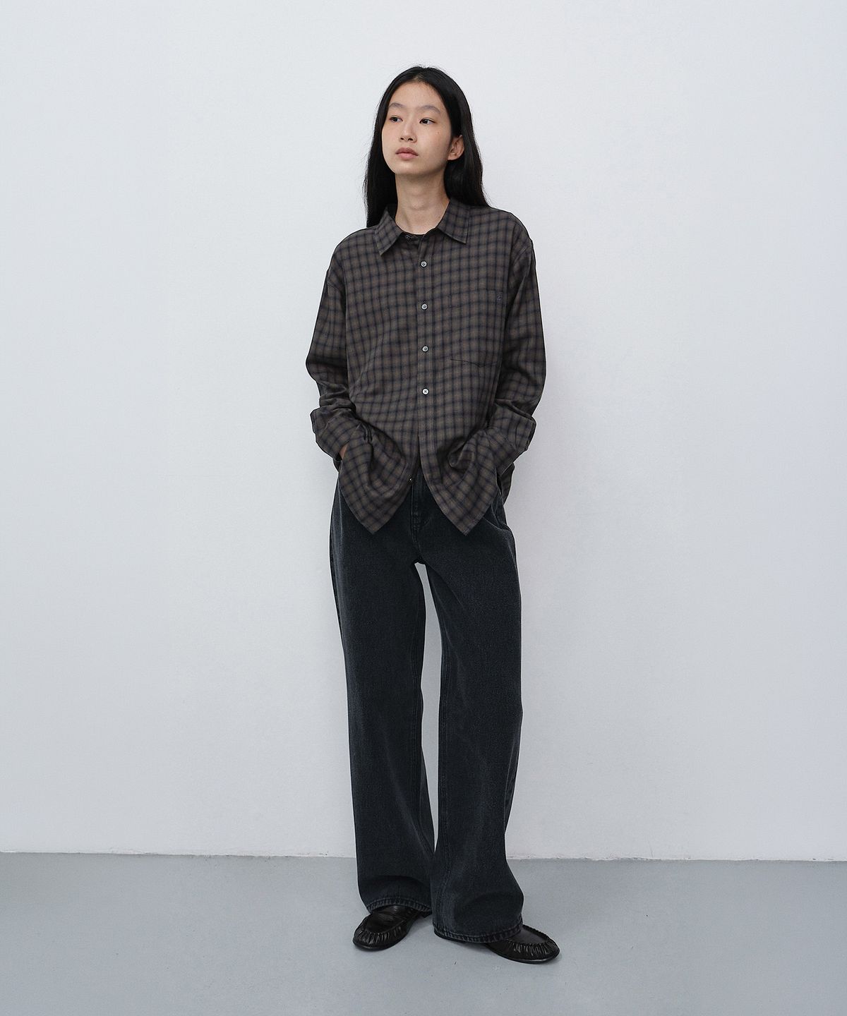 던스트(DUNST) WIDE JEANS_UDPA6C209_WASHED BLACK