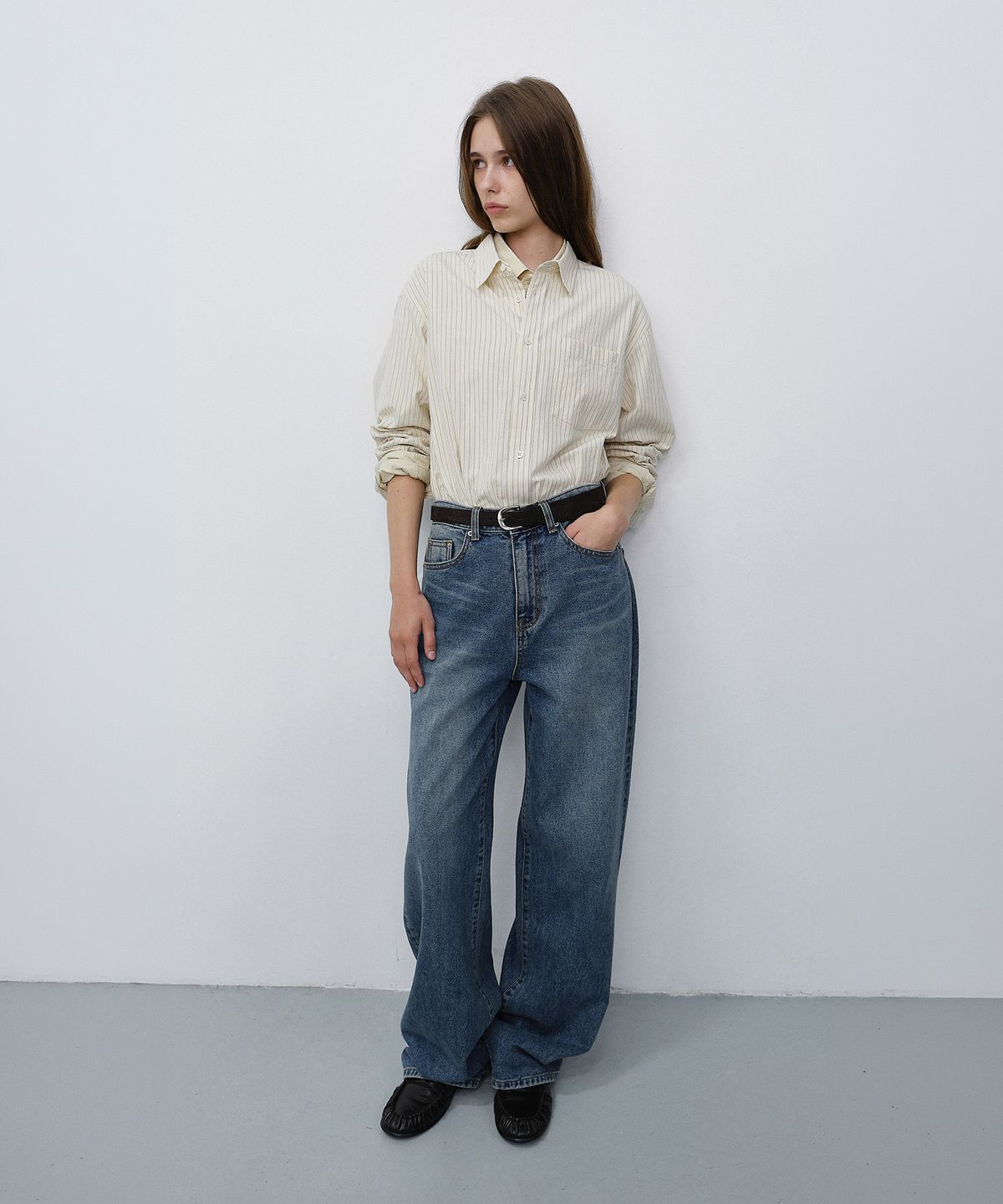 던스트(DUNST) WIDE JEANS_UDPA6C209_CLASSIC BLUE