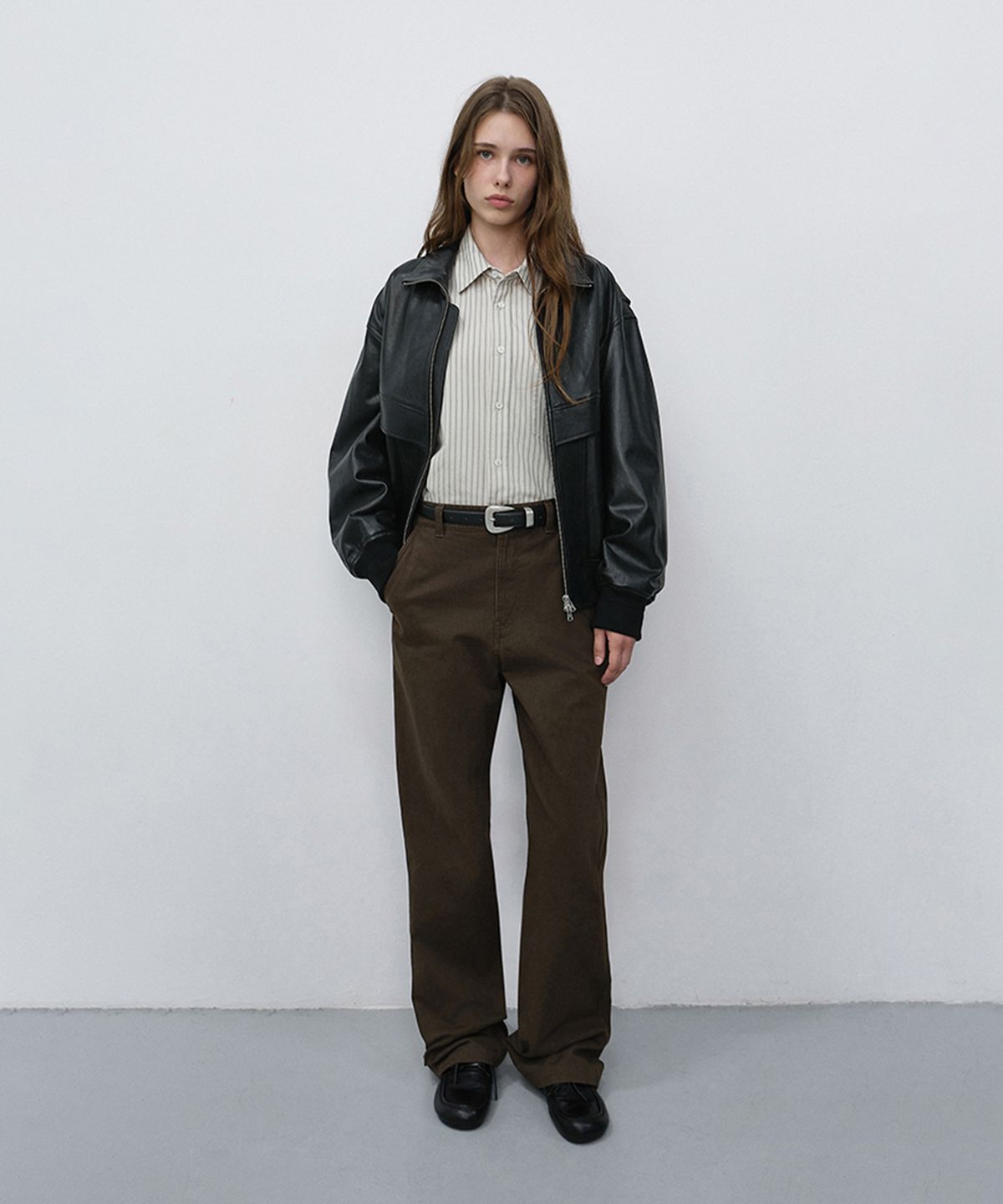 던스트(DUNST) STRAIGHT CHINO SLACKS_UDPA6C201_BROWN
