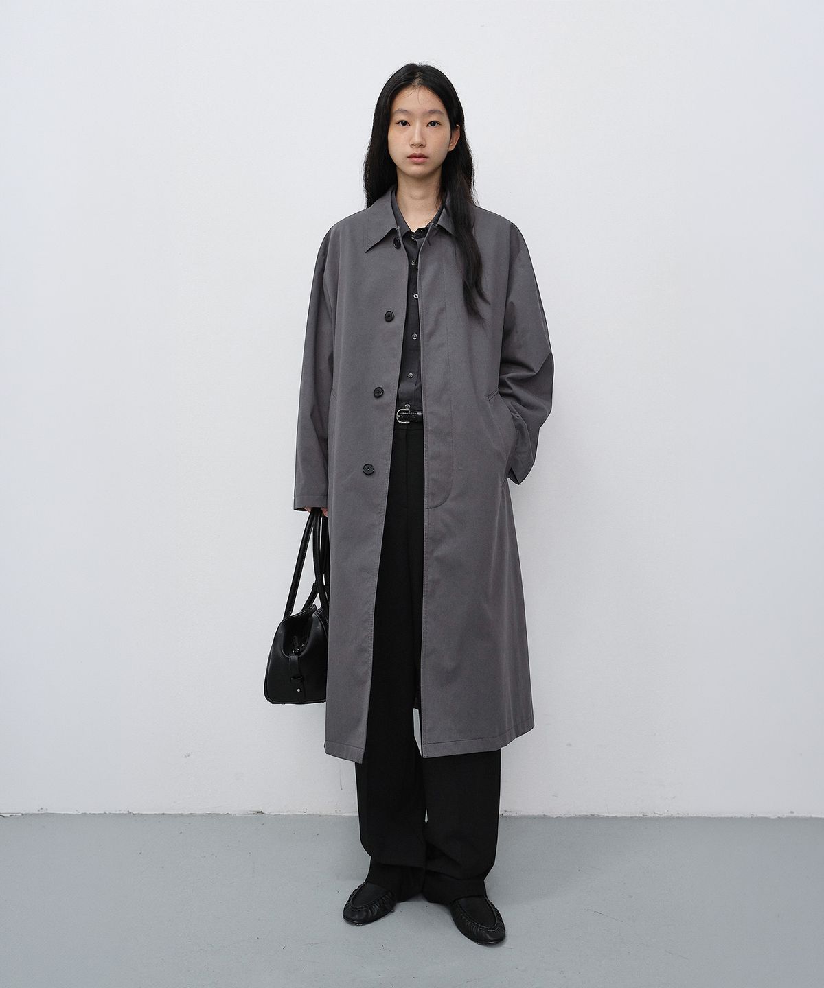 던스트(DUNST) UNISEX REFINED MAC COAT_UDTR6C102_ASH GREY