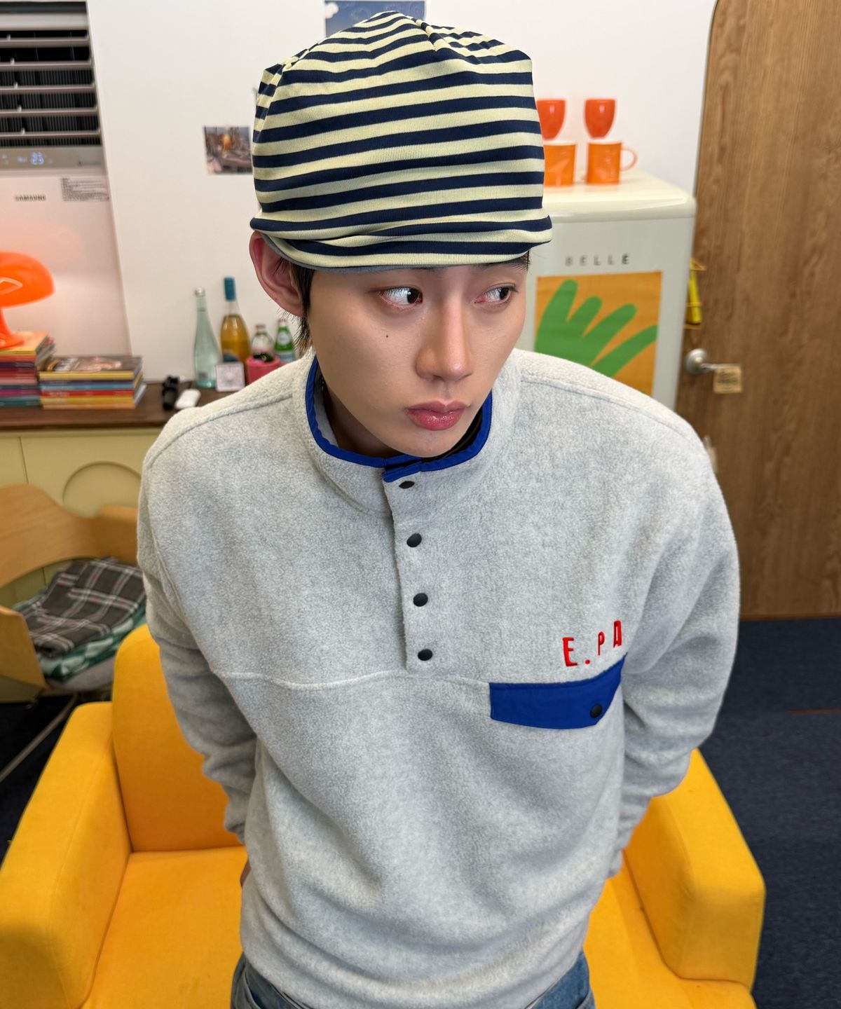 아모우(AMOU) AMOU Polar Fleece Anorak CREAM