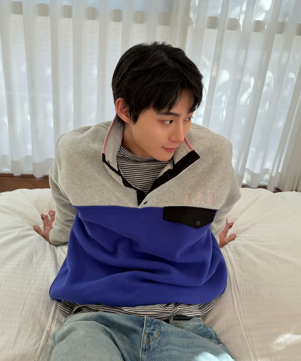 아모우(AMOU) AMOU Polar Fleece Anorak BLUE