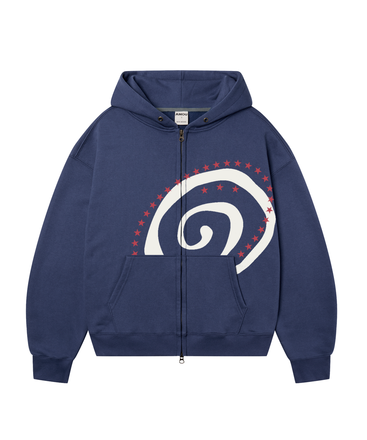AMOU Molly Hoodie Zip Up NAVY パーカー
