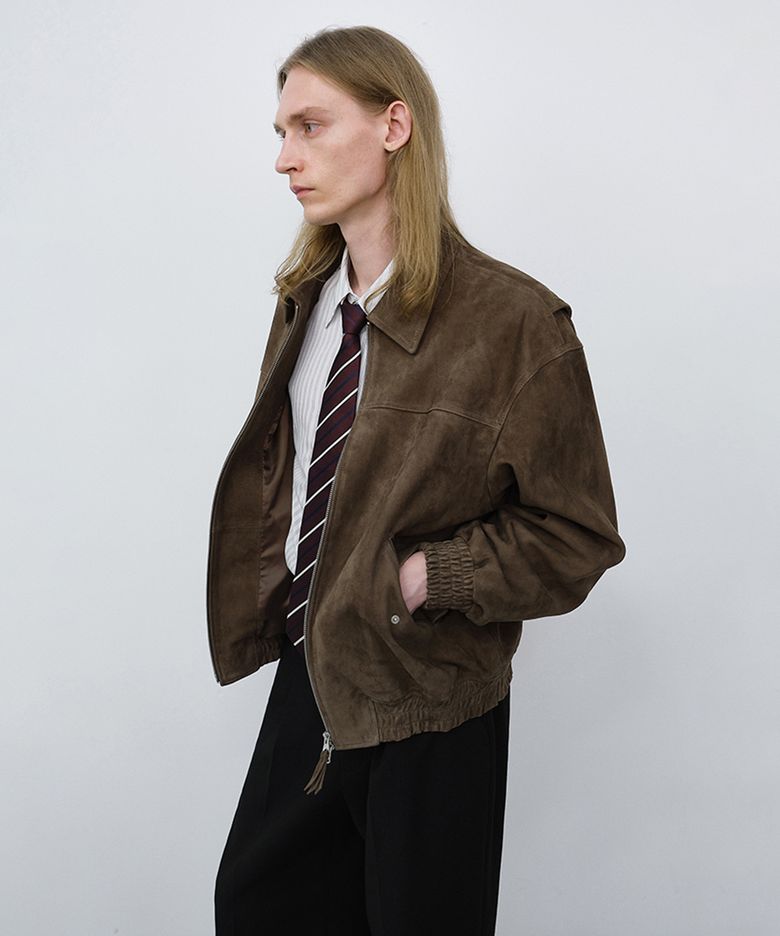 UNISEX REFINED SUEDE BLOUSON_UDJU6C101_TAUPE SUEDE