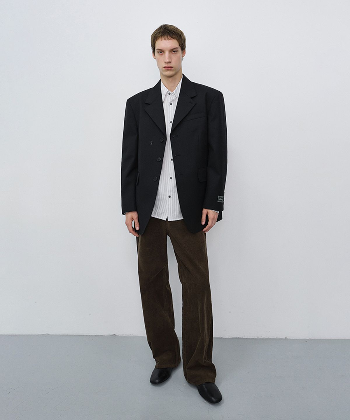 던스트 포 맨(DUNST FOR MEN) UNISEX REFINED MASCULINE WOOL BLAZER_UDJA6C105_BLACK