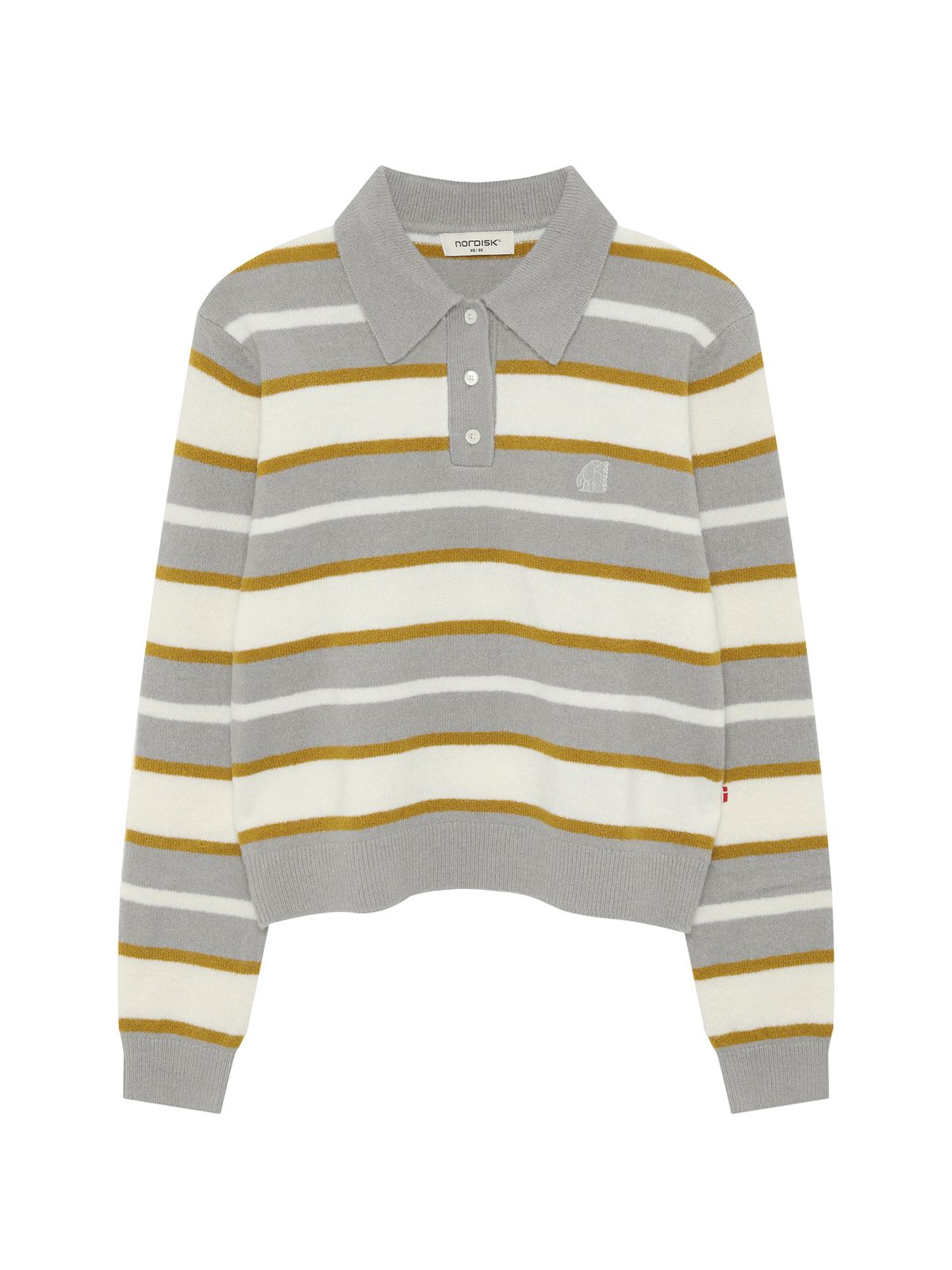 노르디스크(NORDISK) [비메이트] 스트라이프 카라넥 스웨터 - W_Off White OWW26K04W3