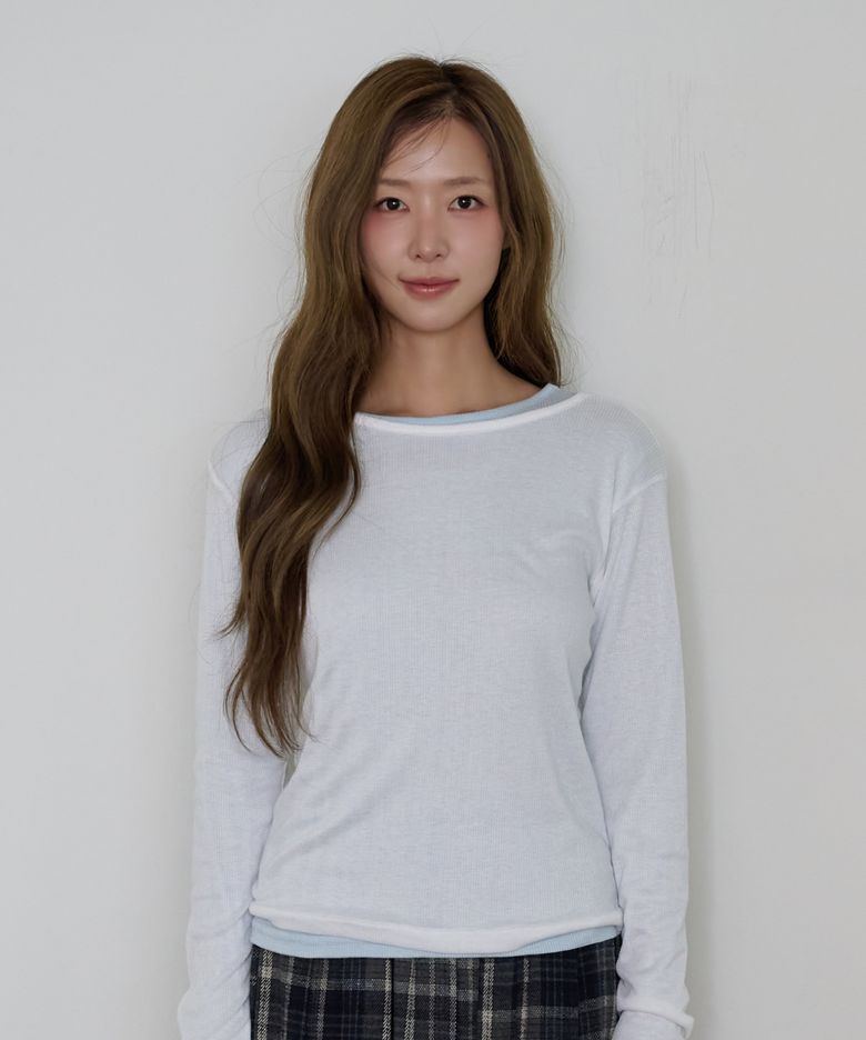 [2PCS 1SET] SOFT DOUBLE LAYERED T-SHIRT SET_SKY BLUE