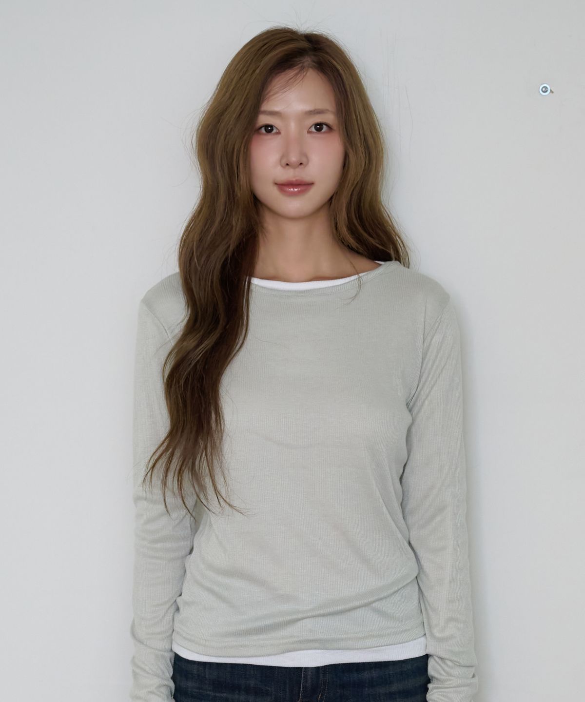 핑크파인애플(PINK PINEAPPLE) [2PCS 1SET] SOFT DOUBLE LAYERED T-SHIRT SET_MINT