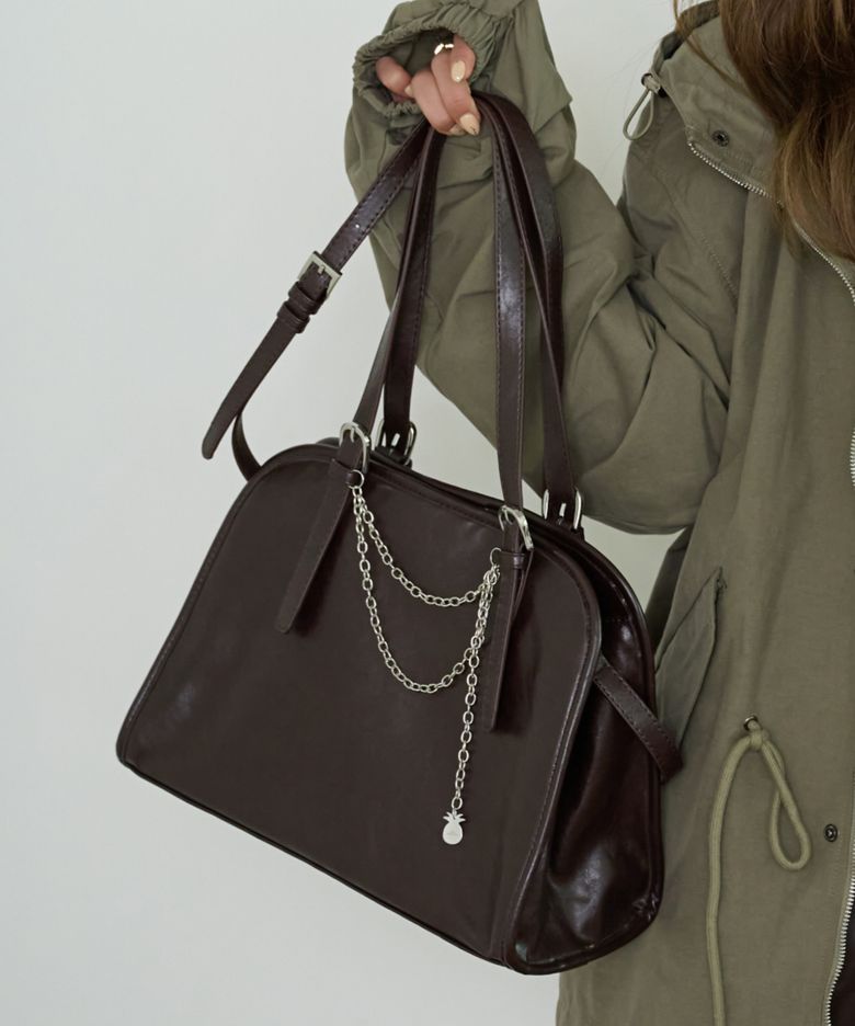 PROSE SQUARE SHOULDER BAG_BROWN