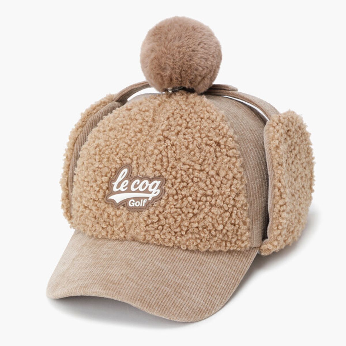 르꼬끄 골프(LECOQ GOLF) 여성 부클 귀도리 볼캡 _BROW GR422LCPO2