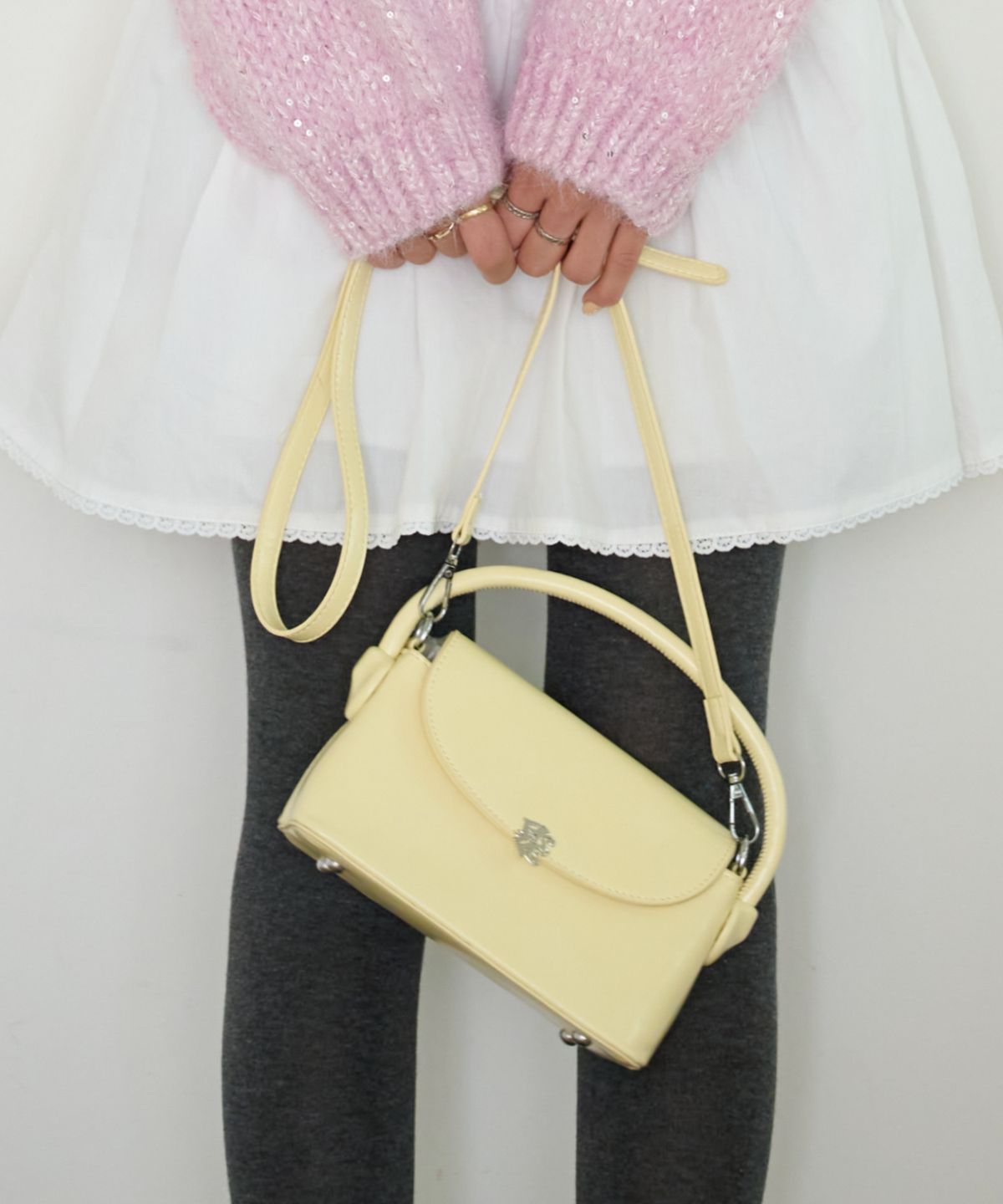 핑크파인애플(PINK PINEAPPLE) DEAR DARLING HAND BAG_YELLOW
