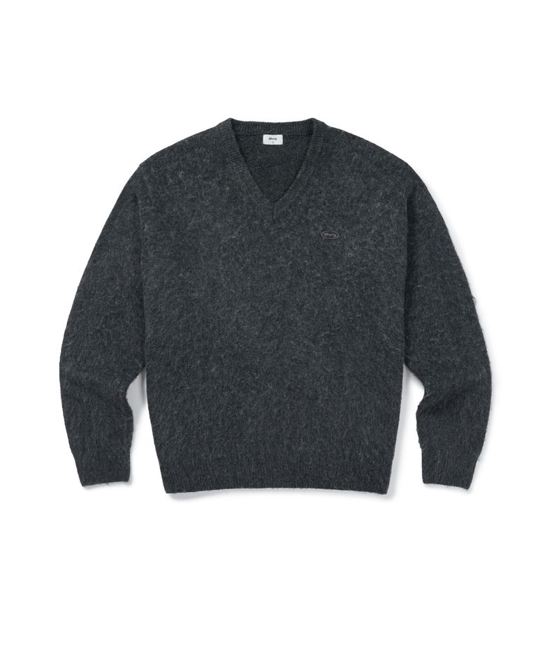 SUNDAY V-NECK KNIT (CHARCOAL)