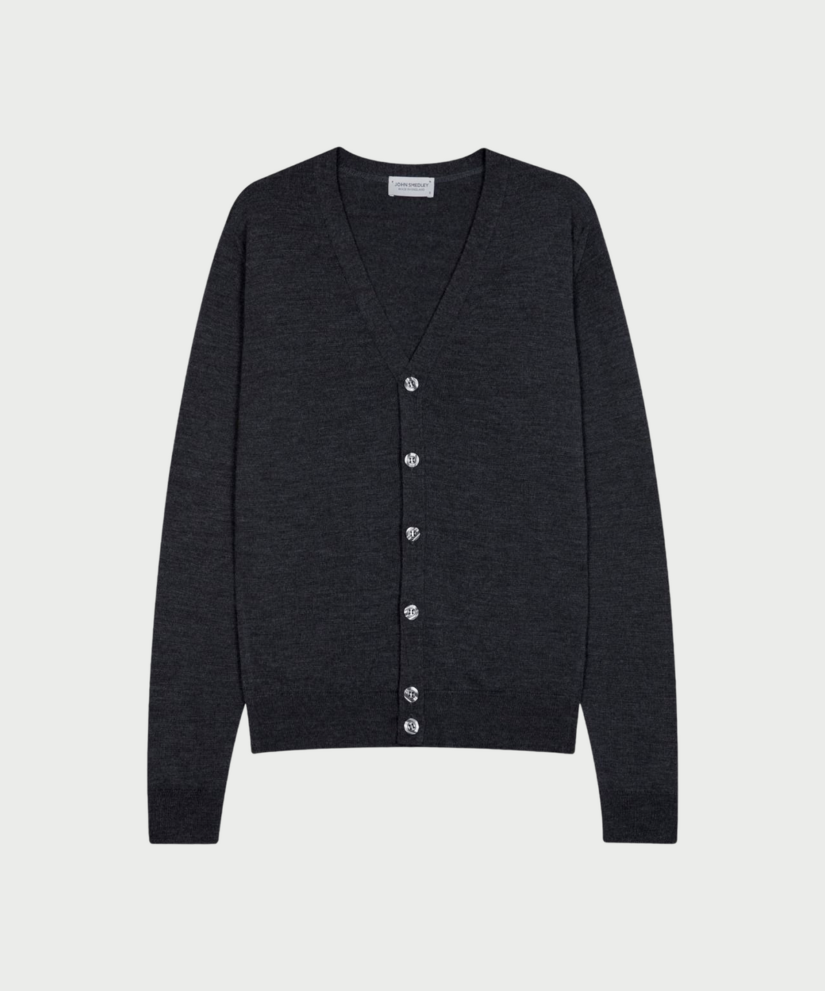 존 스메들리(JOHN SMEDLEY) BURLEY Extra Fine Merino Wool Standard Fit V-Neck Cardigan Core 5 Colors