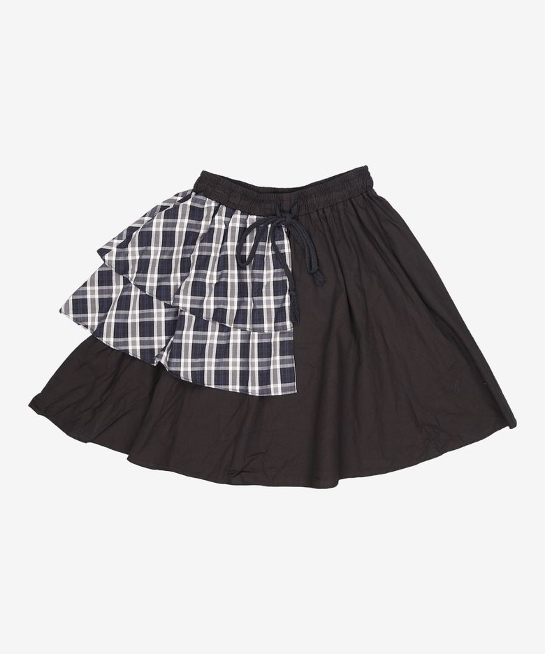 CANCAN COLORED SKIRT, BLACK CHECK FREE