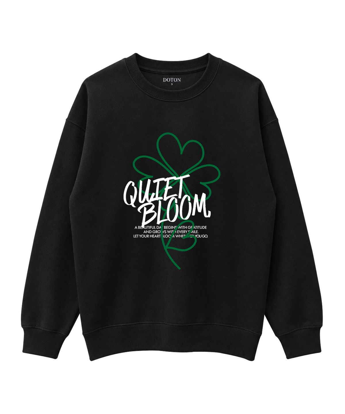 도톤(DOTON) LUCKY MOMENT SWEATSHIRT (Black)