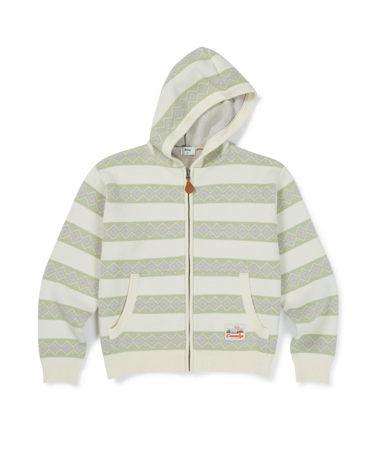 엠엠엘지(MMLG) ALPINE KNIT HOOD ZIPUP (IVORY)