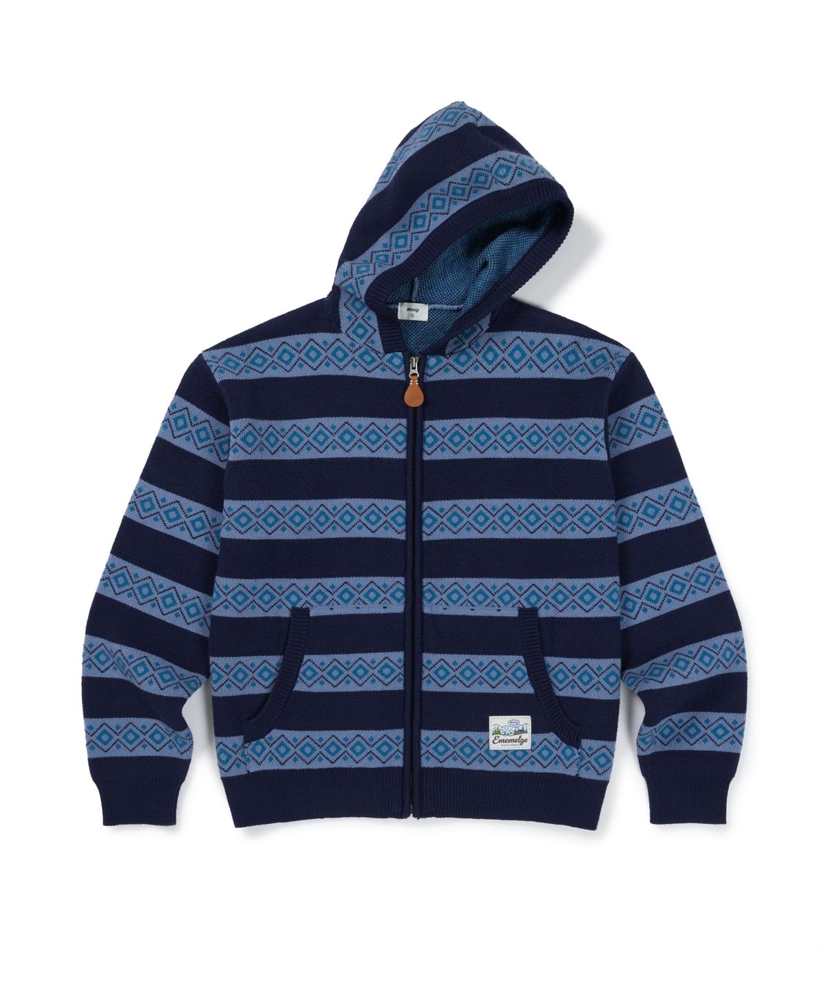 엠엠엘지(MMLG) ALPINE KNIT HOOD ZIPUP (NAVY)