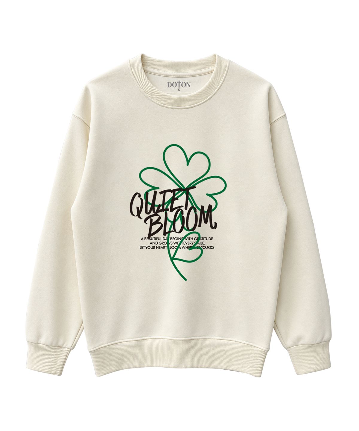 도톤(DOTON) LUCKY MOMENT SWEATSHIRT (Ivory)