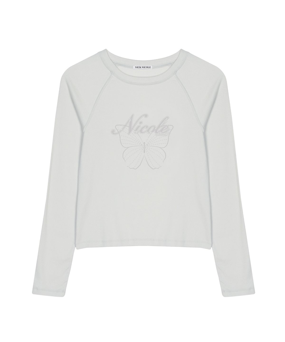 닉앤니콜(NICK&NICOLE) NICOLE BUTTERFLY RAGLAN TOP_GRAY