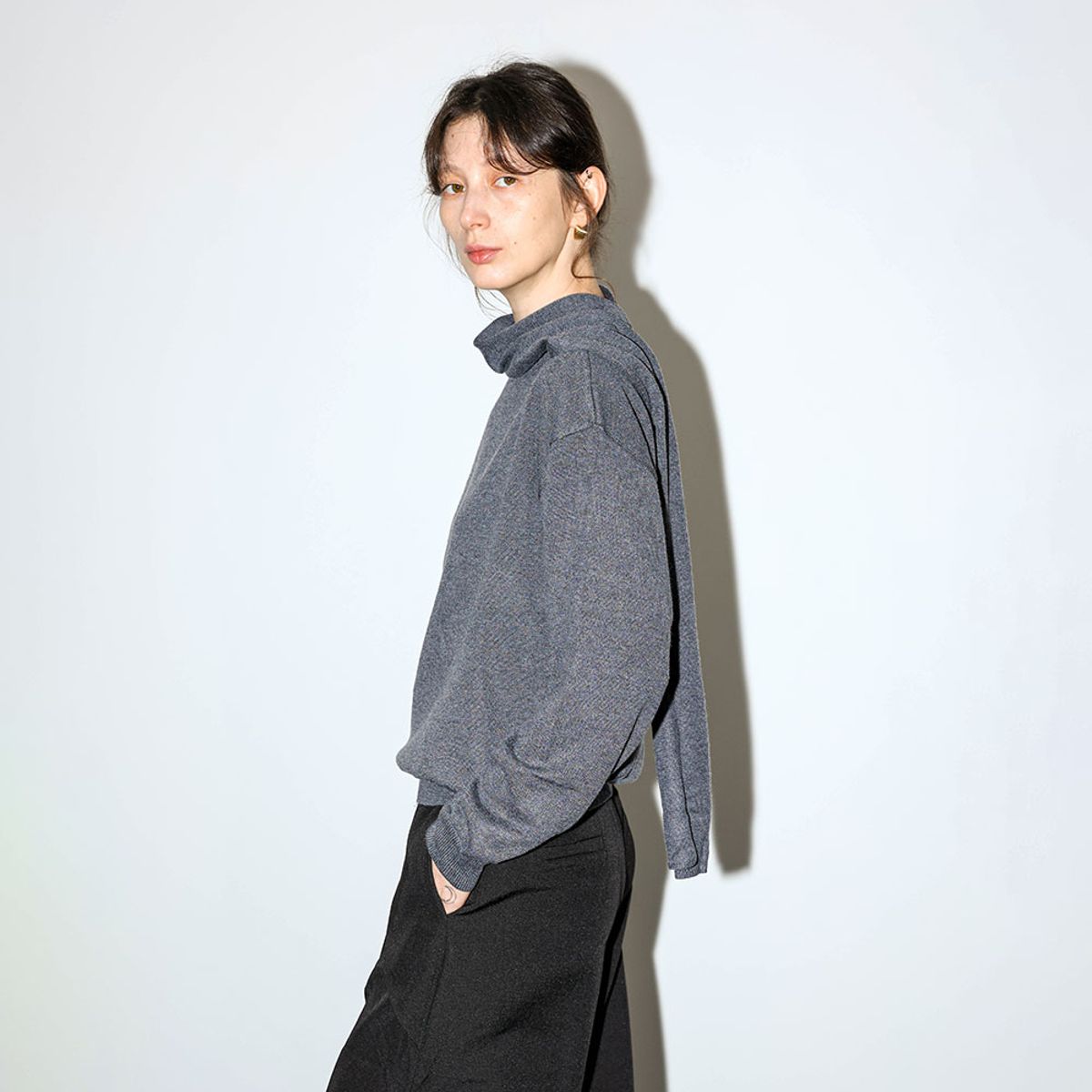 웬스데이딜라잇(WEDNESDAY DELIGHT) WD_Scarf neck knit top_3color