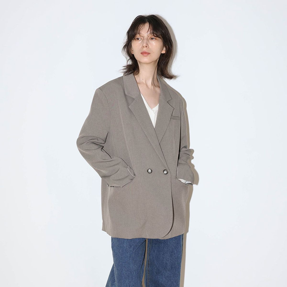 웬스데이딜라잇(WEDNESDAY DELIGHT) WD_Relaxed double button blazer