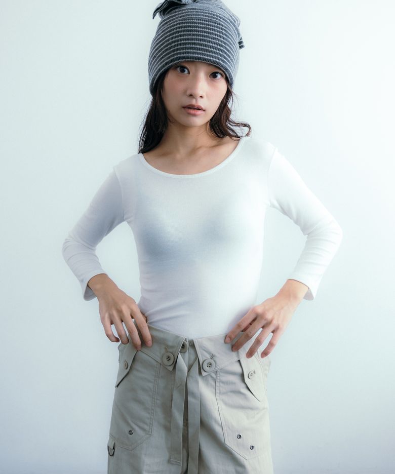 Two-Way  Long Sleeve, White