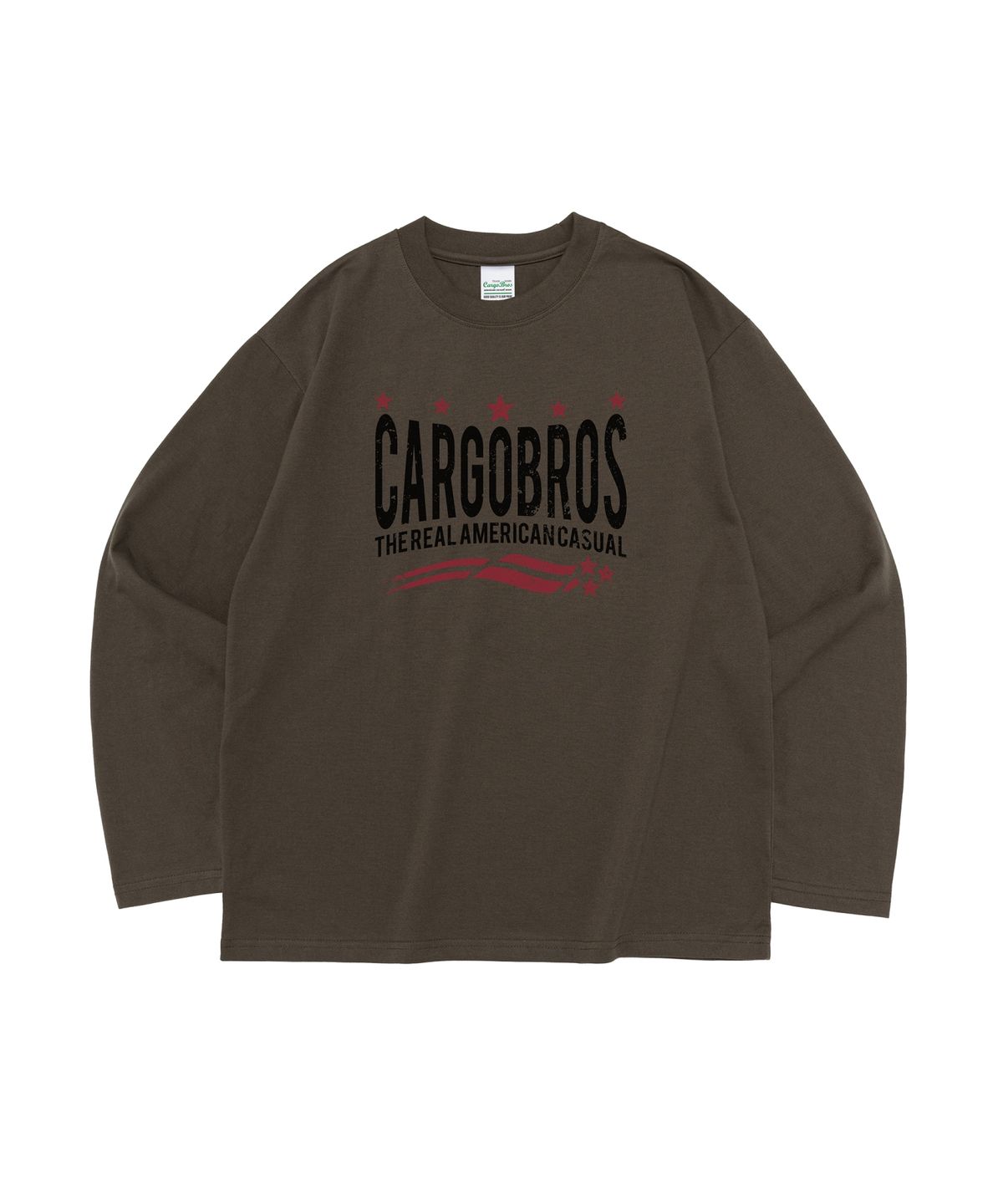 카고브로스(CARGOBROS) CB 올스타 빈티지 그래픽 롱 슬리브 티셔츠 (카키)