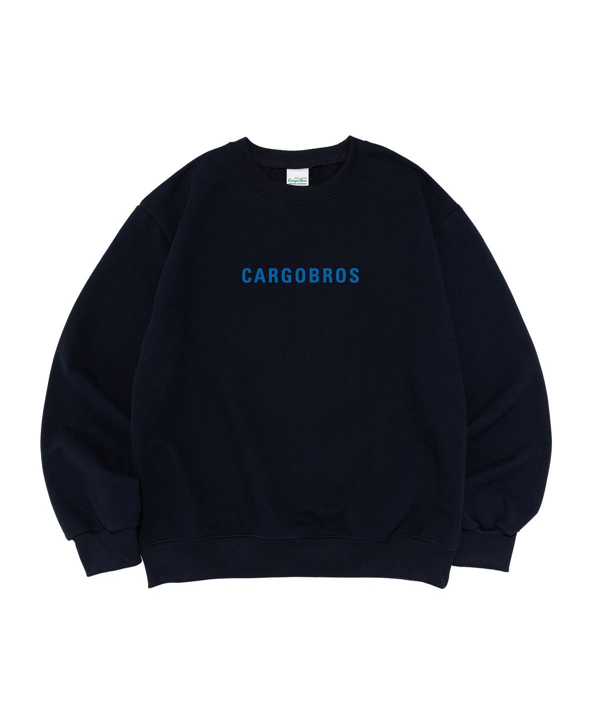 카고브로스(CARGOBROS) [기모선택] 와이드 에센셜 로고 맨투맨 (네이비)