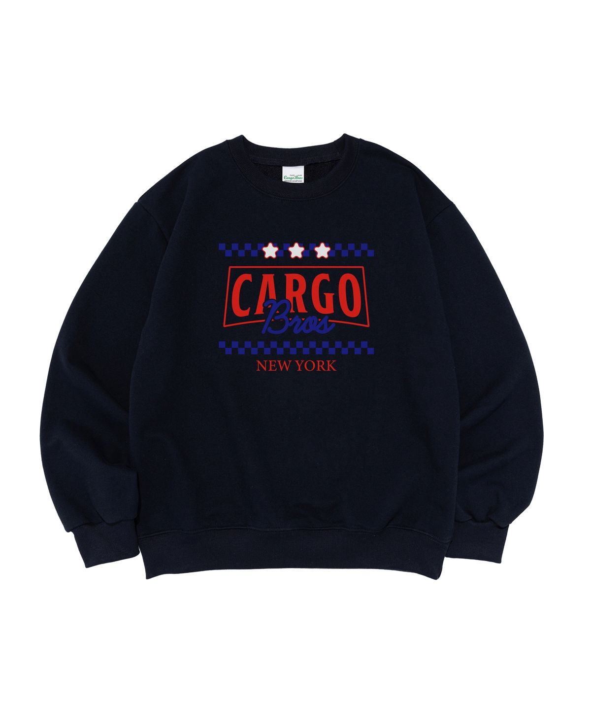 카고브로스(CARGOBROS) [기모선택] 뉴욕 레이싱 스타 그래픽 맨투맨 (네이비)