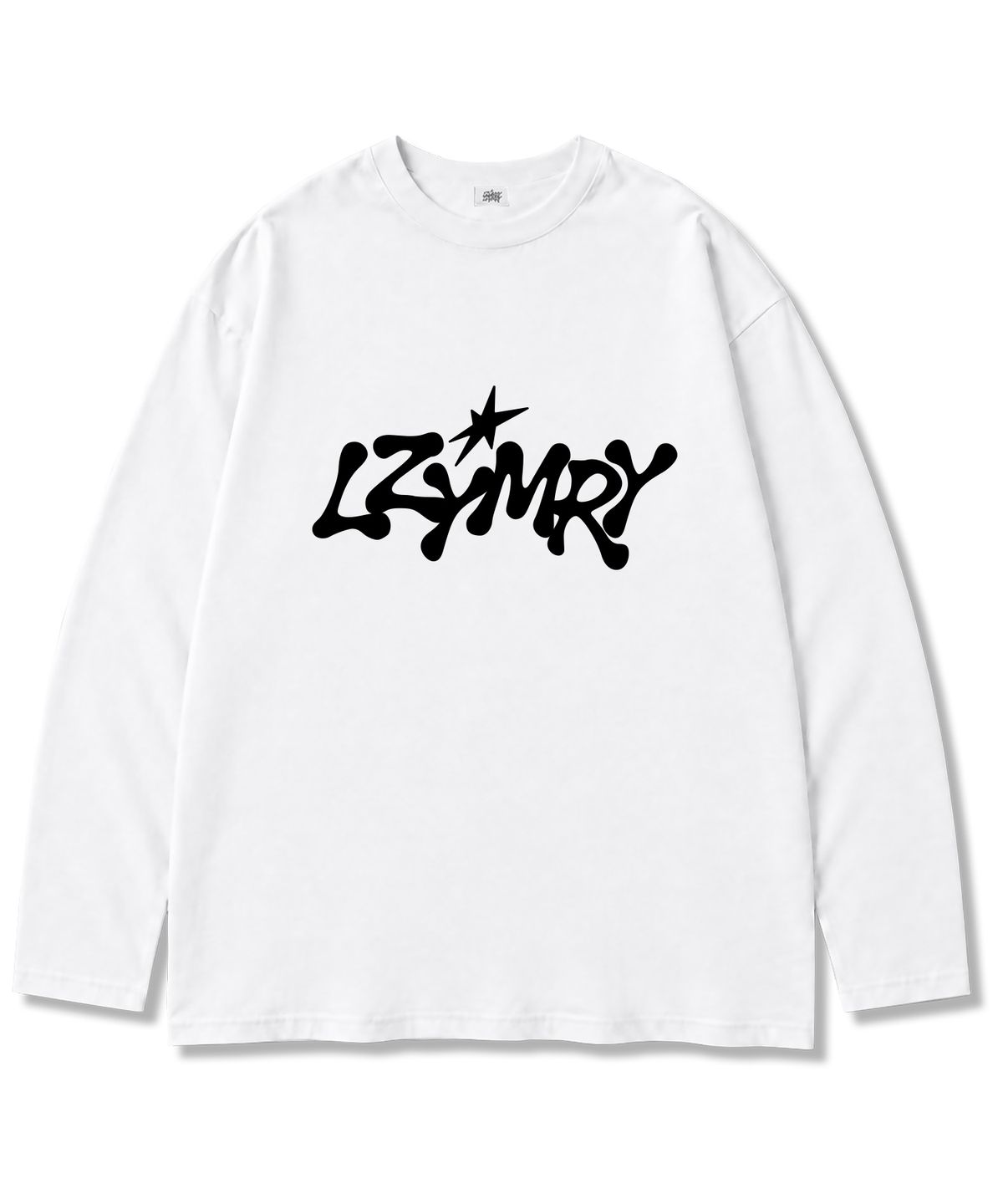 레이지메리(LAZYMERRY) LZ로고 16수 코튼 오버핏 긴팔 티셔츠 2컬러