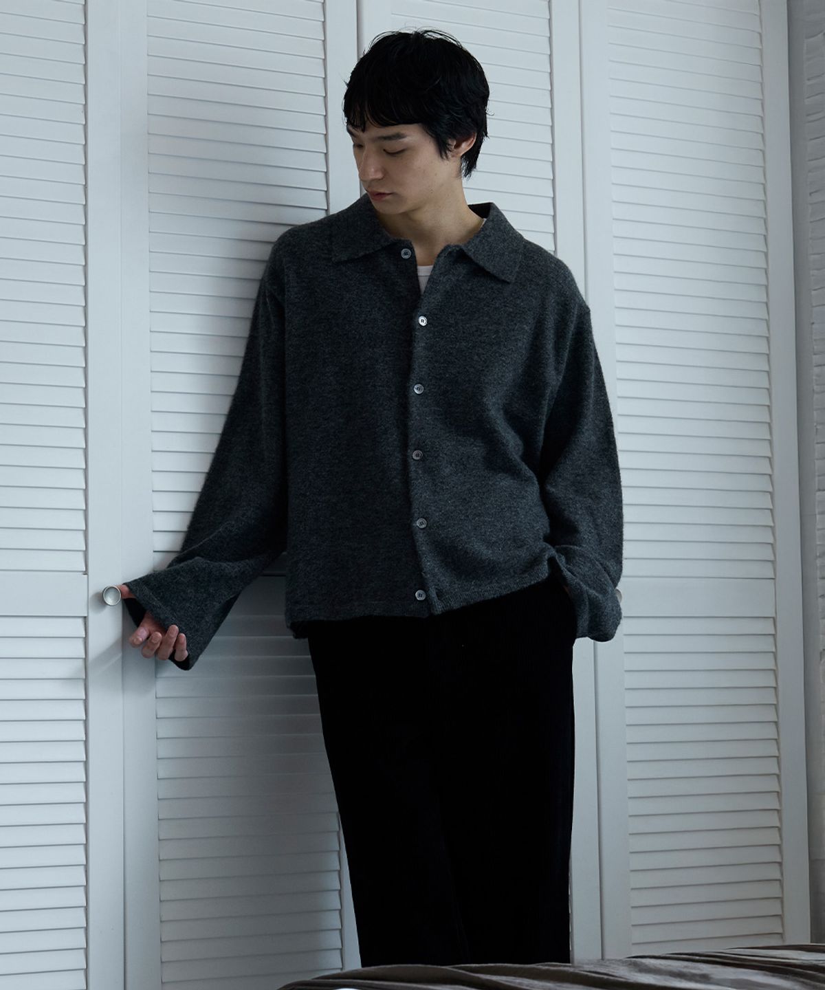 지이크 서촌 하우스(SIEG SEOCHON HAUS) [Men] Mohair Collar Cardigan (PPUCX8306)