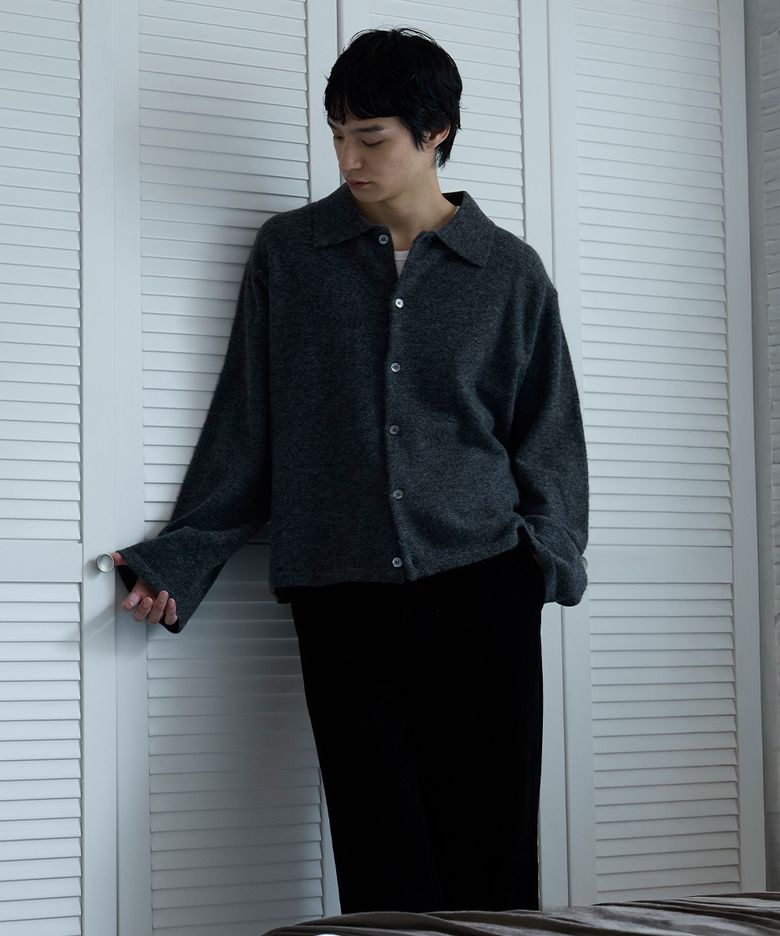 [Men] Mohair Collar Cardigan (PPUCX8306)