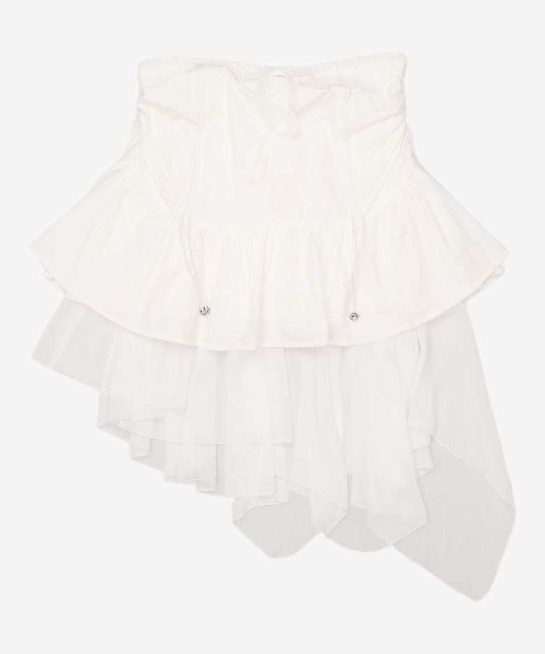 LAYERED CHIFFON SKIRT [WHITE] M