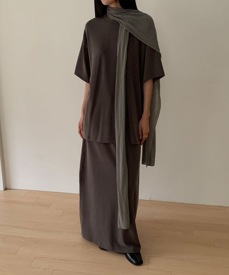 Essen Long Skirt (Brown)