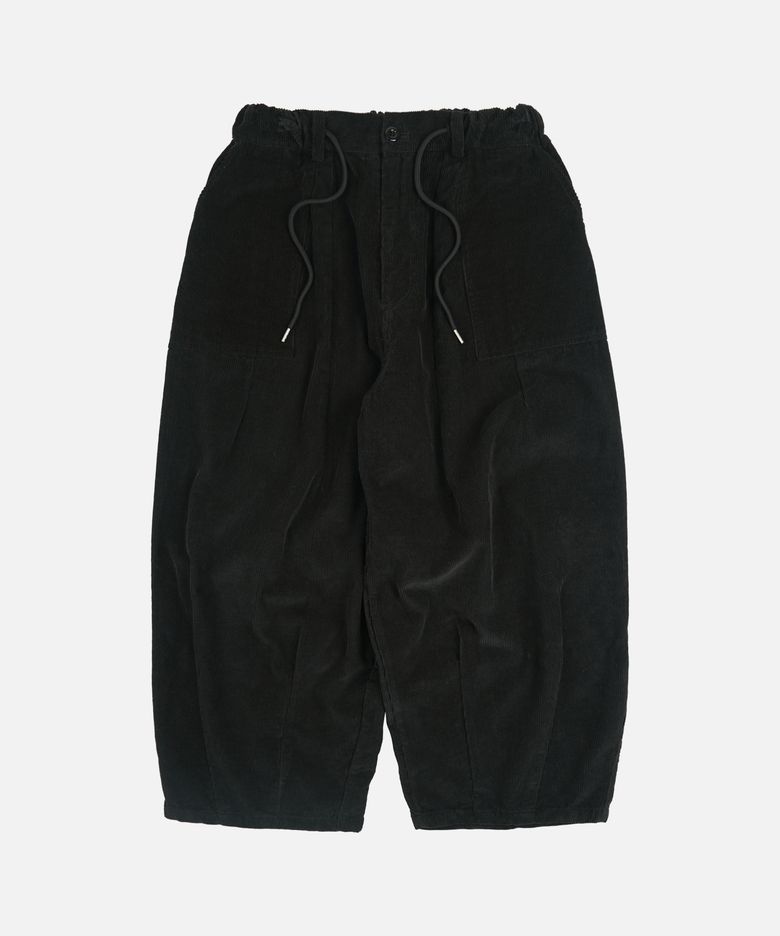 CORDUROY BALLOON PANTS _ BLACK