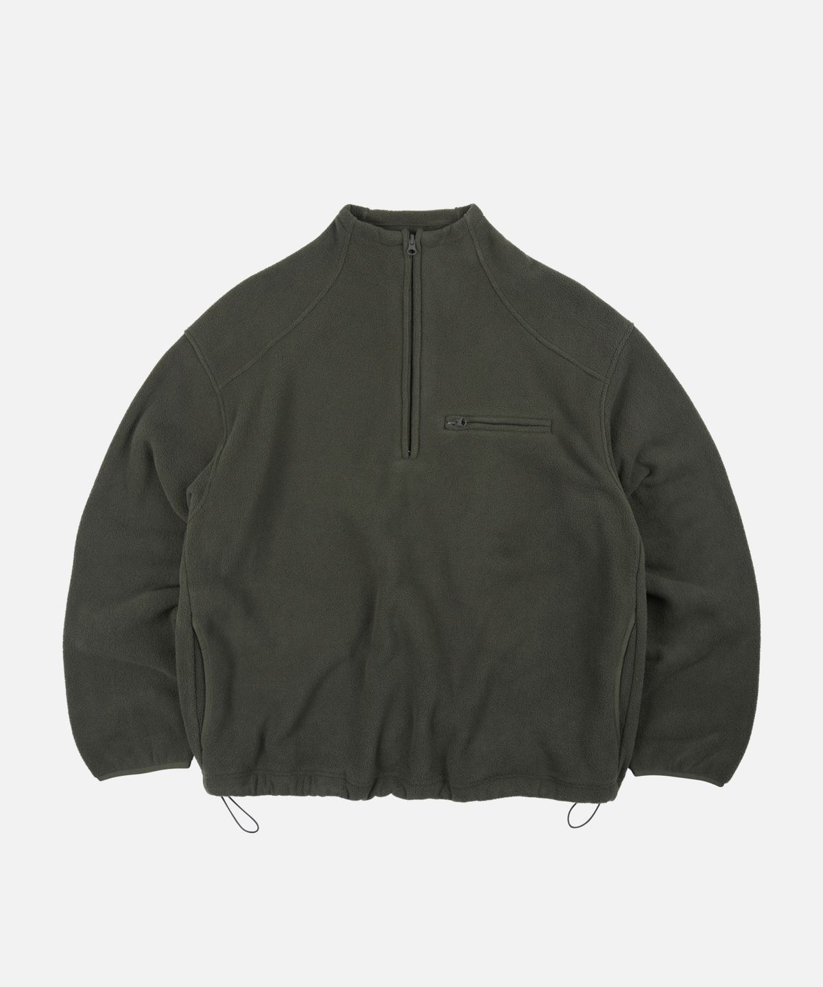 프리즘웍스(FRIZMWORKS) MOCK NECK FLEECE ANORAK PARKA _ DARK GREEN