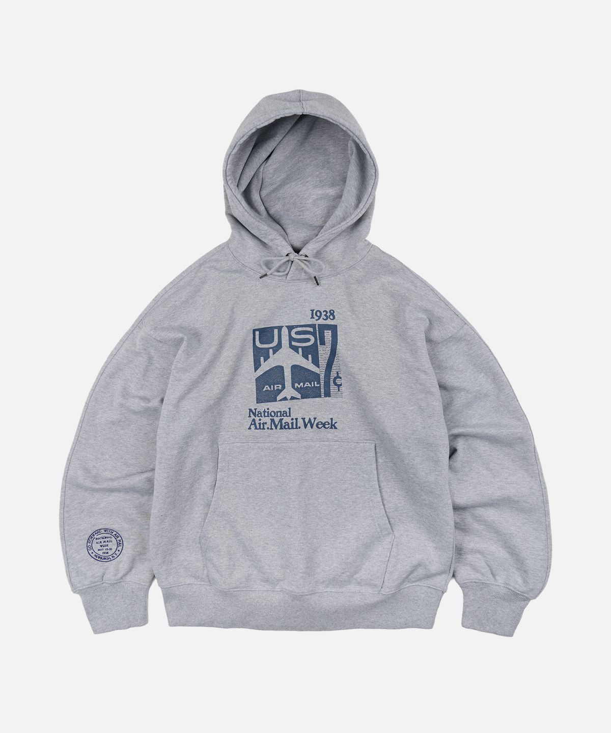 프리즘웍스(FRIZMWORKS) NATIONAL AIR MAIL WEEK HOODY _ GRAY