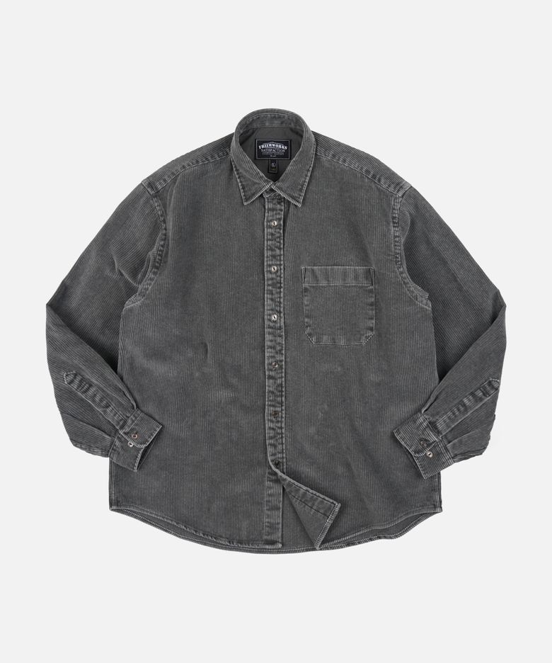 PIGMENT 8W CORDUROY SHIRT 002 _ CHARCOAL