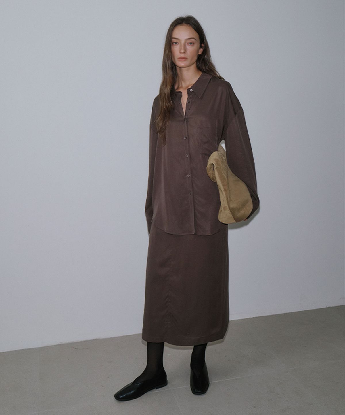 가더(GARDER) Sete Skirt (Brown)