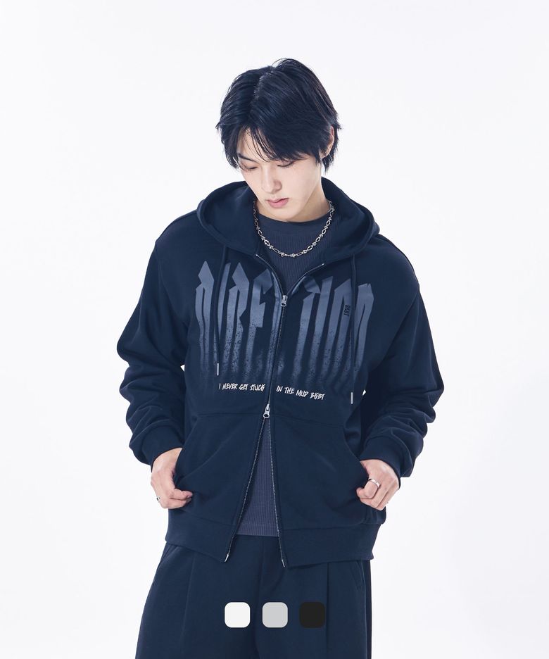 웨이브 섀도우 레터링 후드 집업 MQ8TU740_3 color