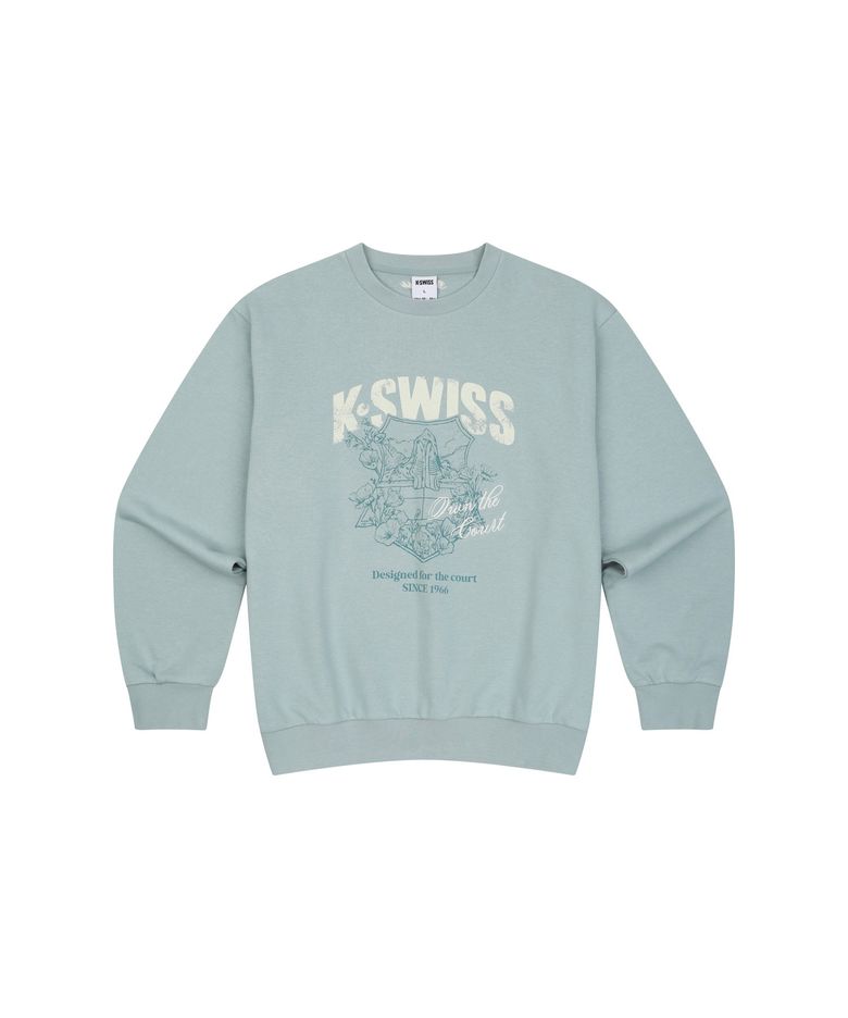 60th 쉴드 플라워 스웨트 셔츠_1KSSRFV903BL