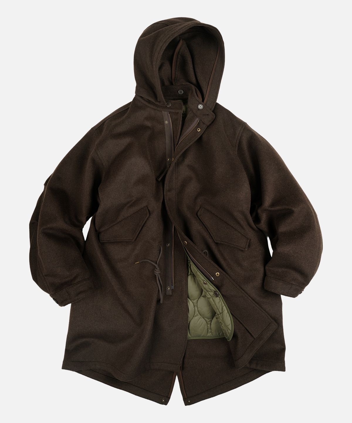 프리즘웍스(FRIZMWORKS) WOOL VINCENT FISHTAIL PARKA _ BROWN