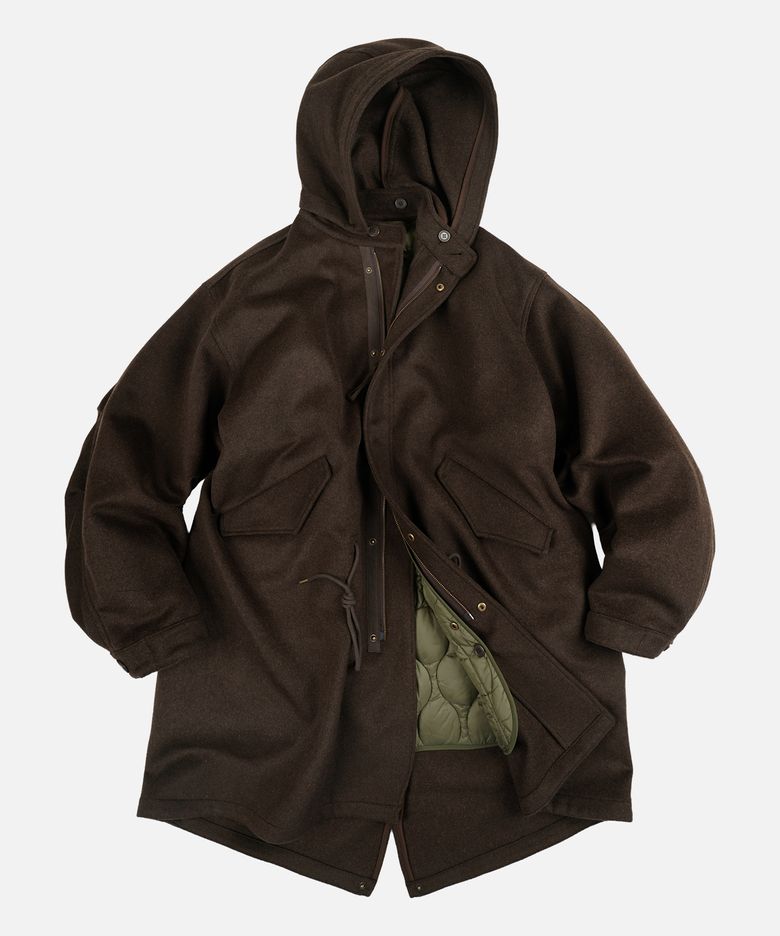 WOOL VINCENT FISHTAIL PARKA _ BROWN