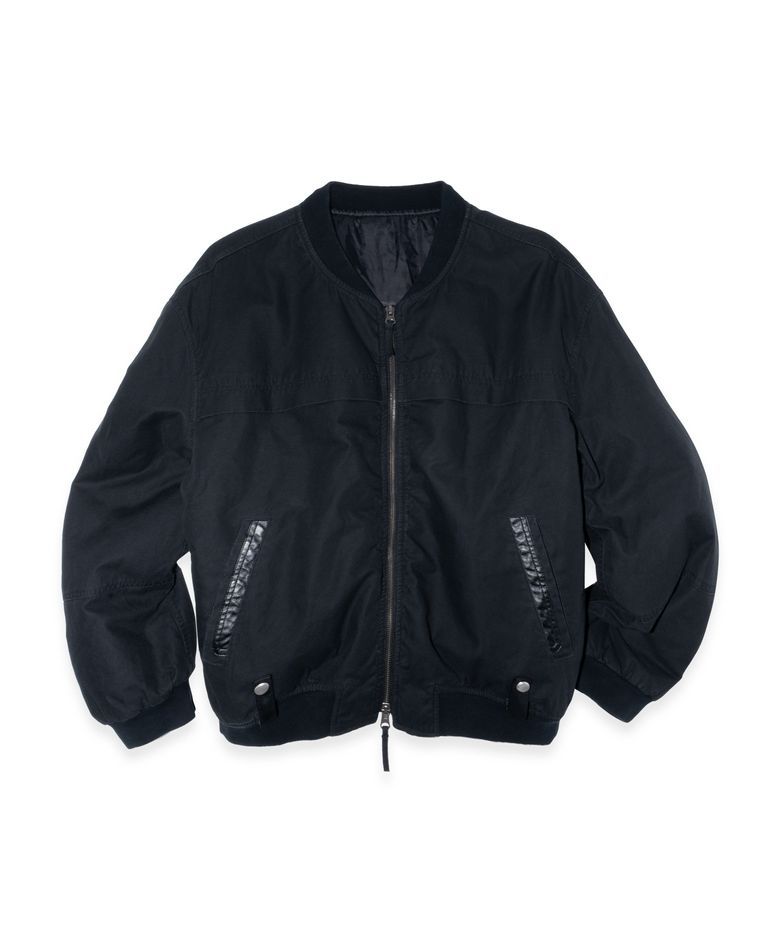 Washed Crop Bomber (Black)