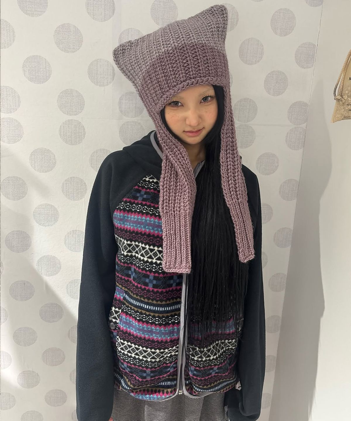 에이이에이이(AEAE) BULKY SQUARE BEANIE [PURPLE]