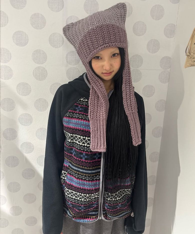 BULKY SQUARE BEANIE [PURPLE]