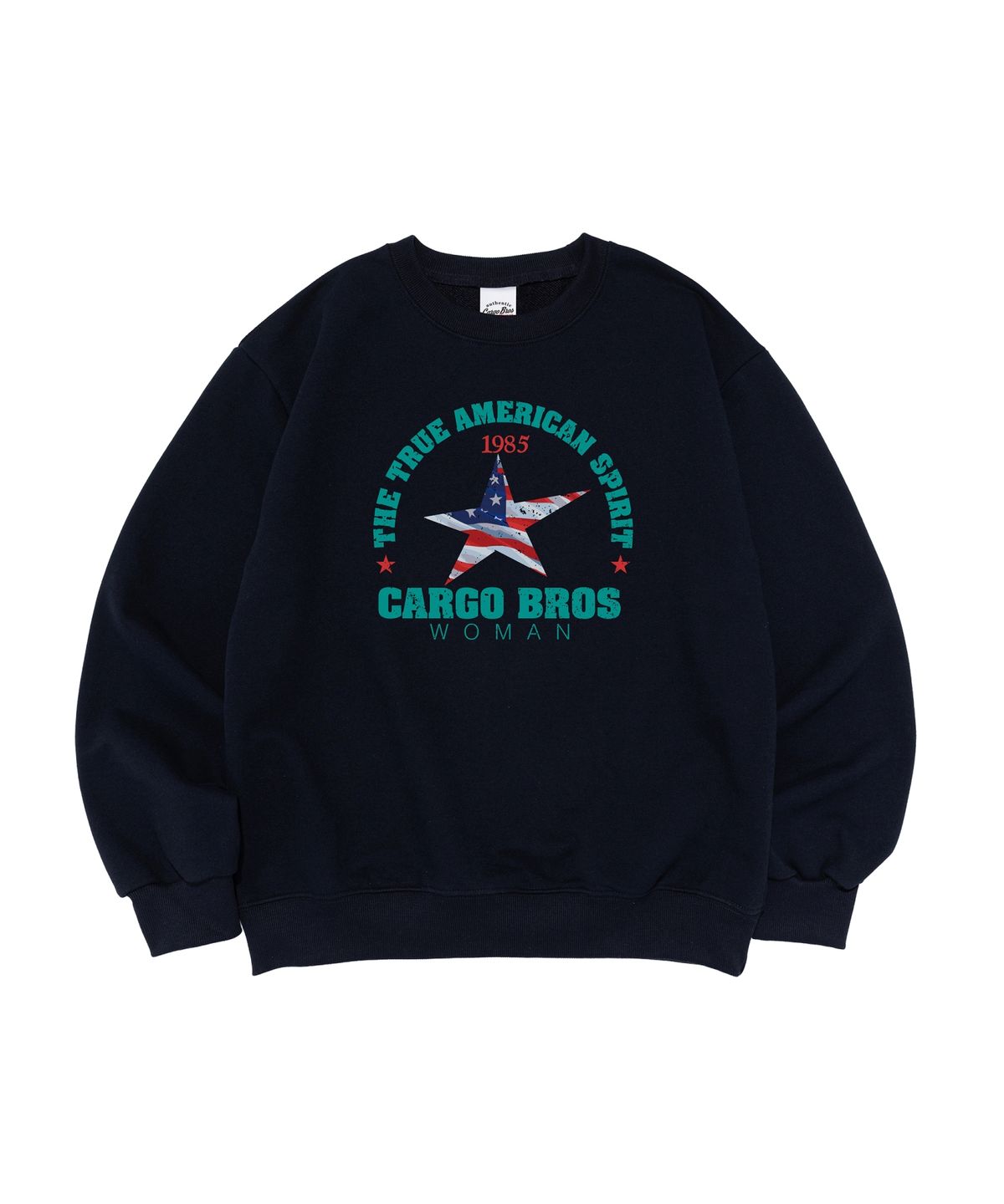 카고브로스 포 우먼(CARGOBROS FOR WOMAN) [기모선택] 트루 아메리칸 스피릿 맨투맨 (네이비)