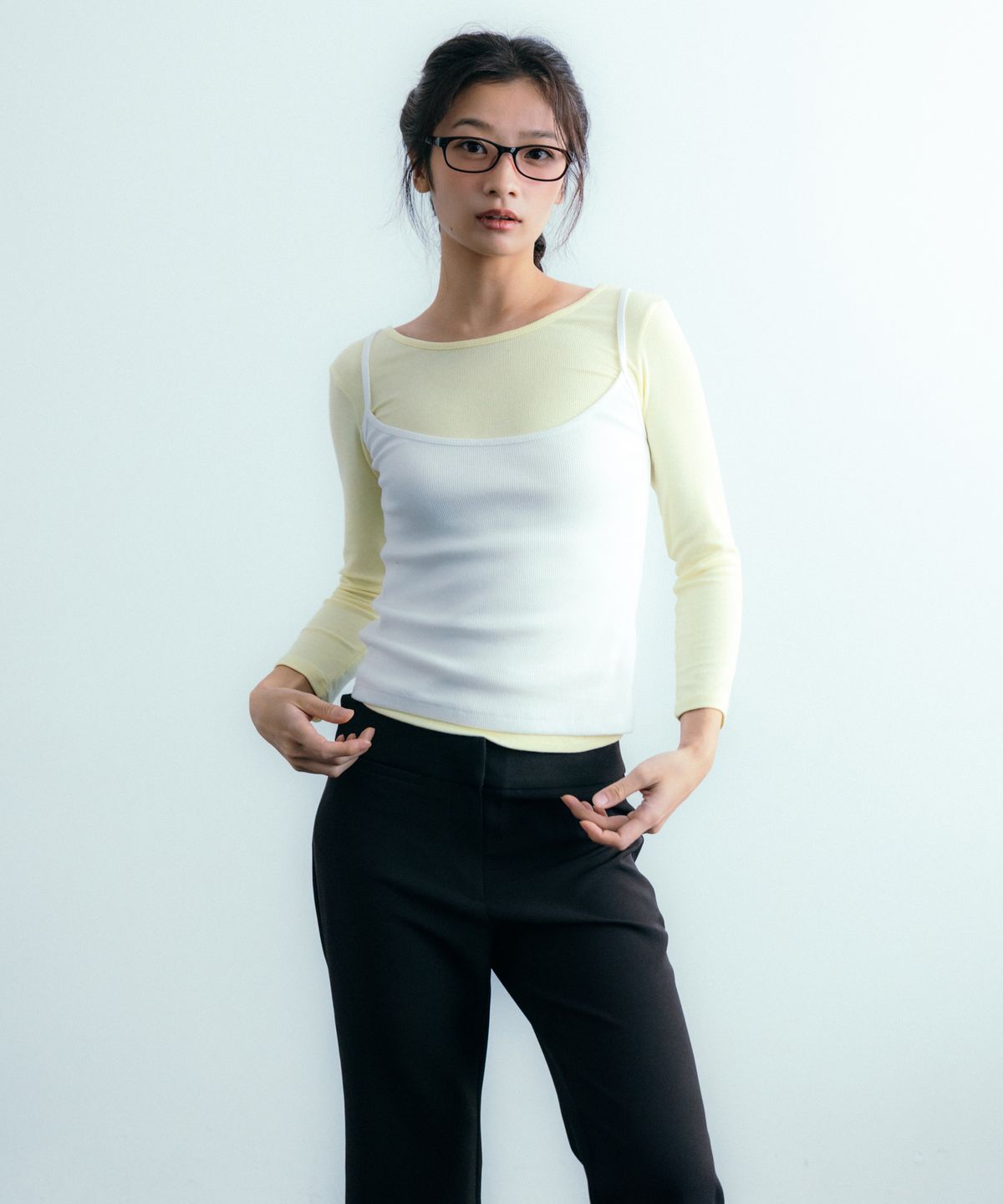 이요우아(IYOWUAH) Two-Way Long Sleeve, Yellow