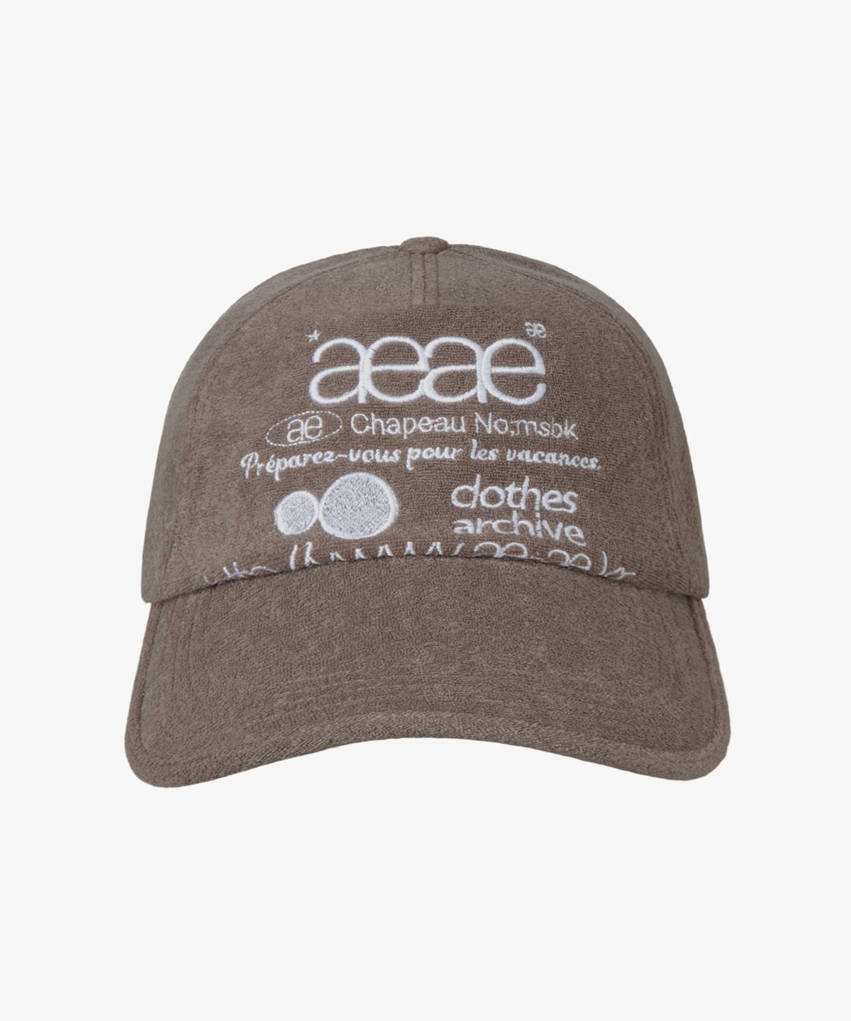 에이이에이이(AEAE) WEB LOGO FLEECE CAP [BROWN]