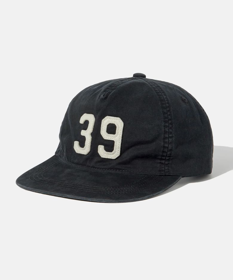 39 Applique 5Panel Vintage Cap Black